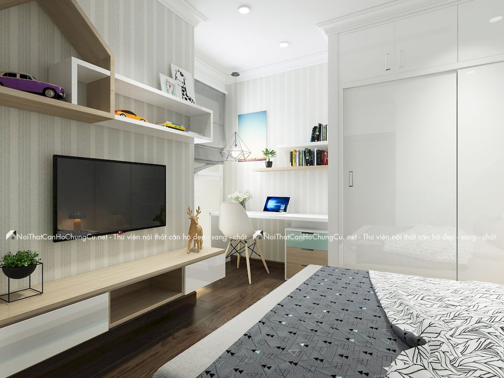 Thiết kế nội thất căn hộ chung cư 47m2 Aurora Residences