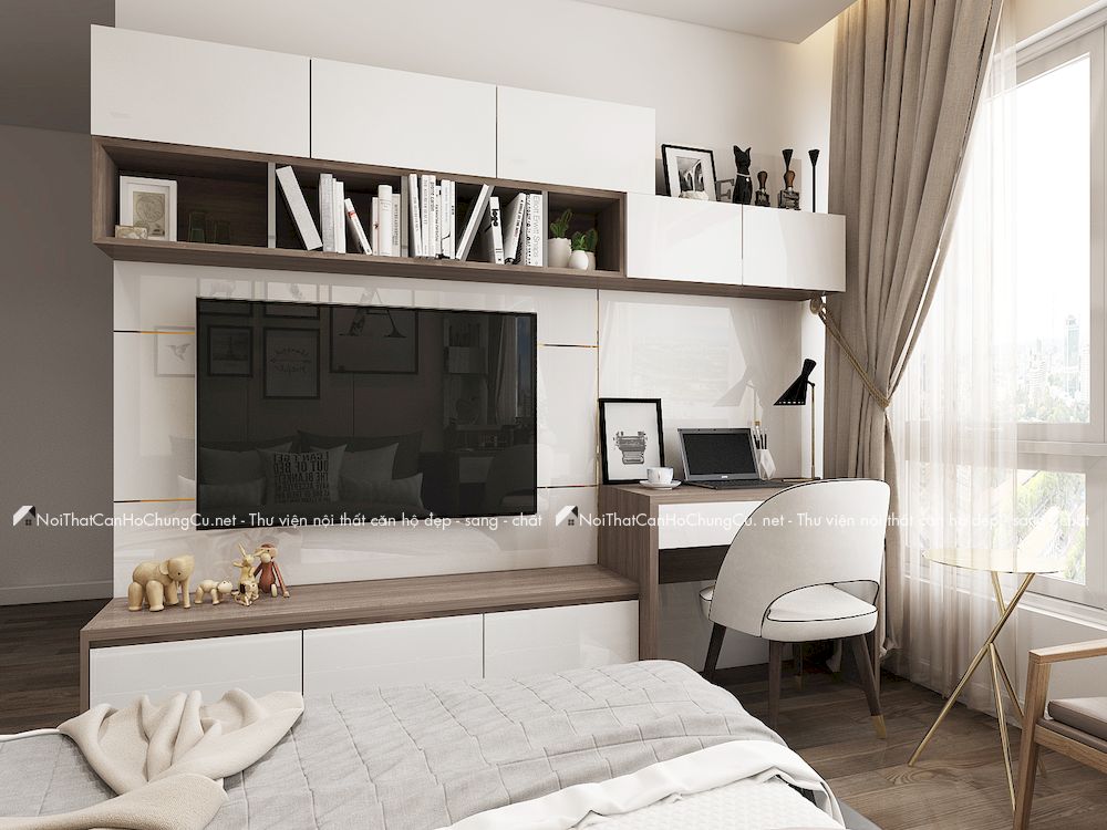 Thiết kế nội thất căn hộ chung cư 99m2 Dream Home Riverside