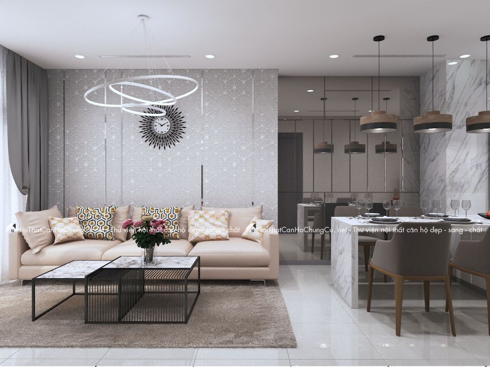 Thiết kế nội thất căn hộ chung cư 49m2 Lavita Charm