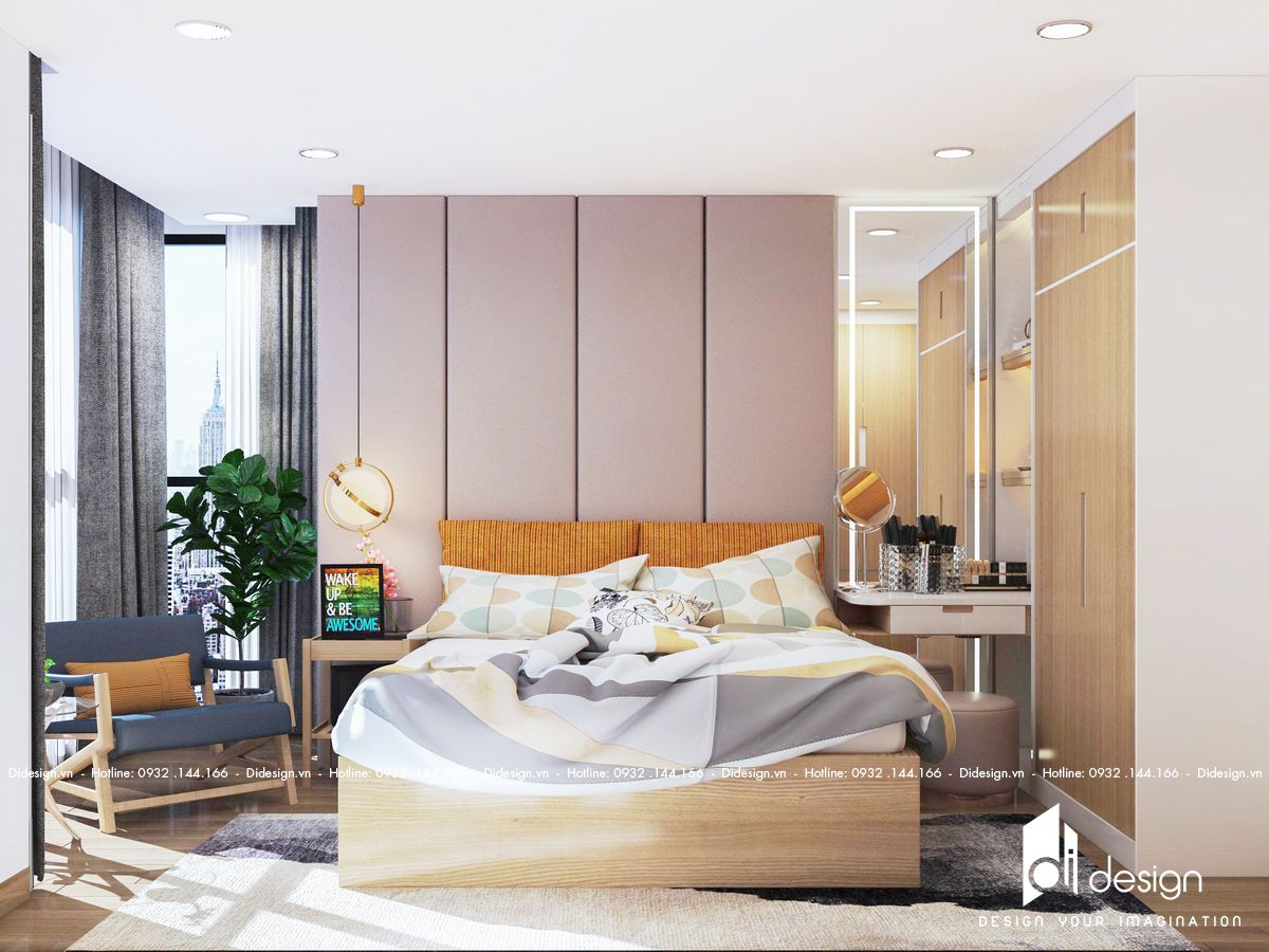 Thiết kế nội thất căn hộ chung cư 59m2 Topaz Elite