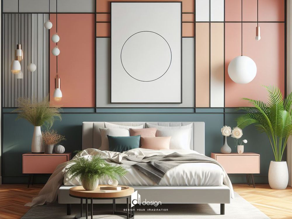 Thiết kế nội thất căn hộ chung cư 91m2 phong cách Color Block