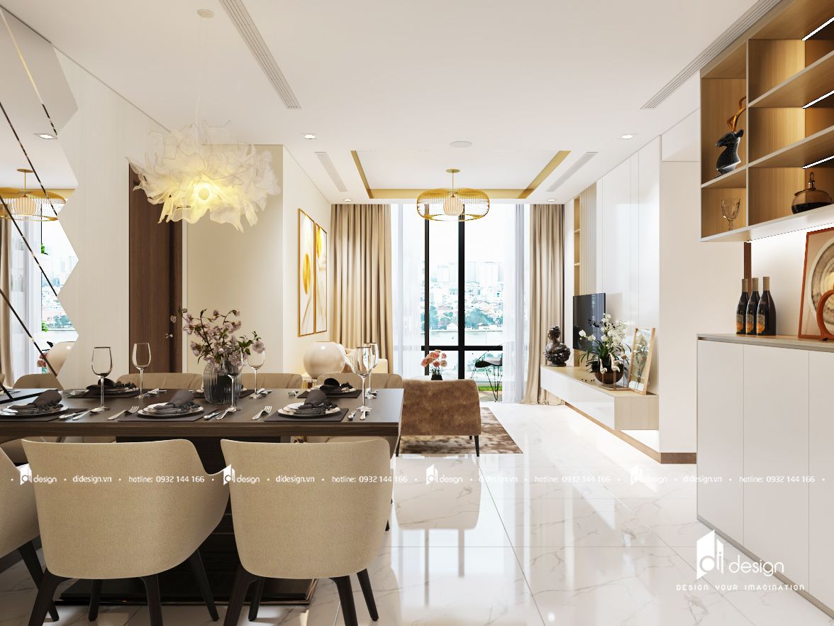 Thiết Kế Nội Thất Căn Hộ Chung Cư Palm Heights 85m2 đẹp