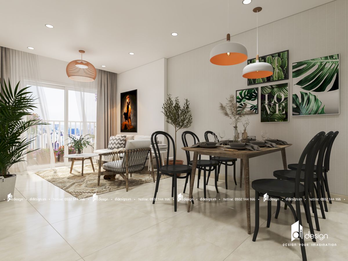 thiết kế nội thất chung cư Moonlight Boulevard 78m2 phong cách Scandinavian