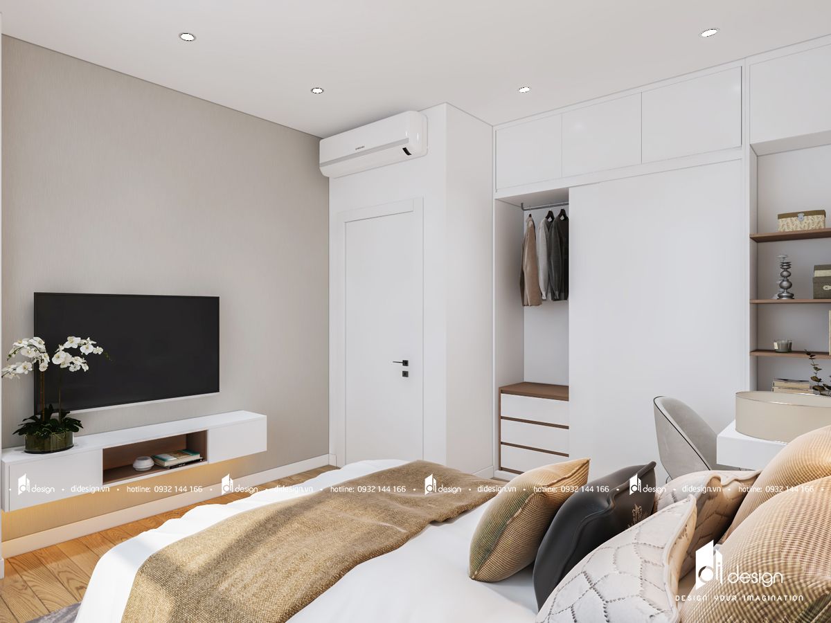 Thiết kế nội thất căn hộ chung cư GreenField 64m2 2 phòng ngủ