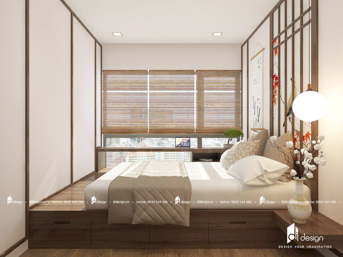 Thiết kế nội thất chung cư Mizuki Park 86m2 phong cách Nhật