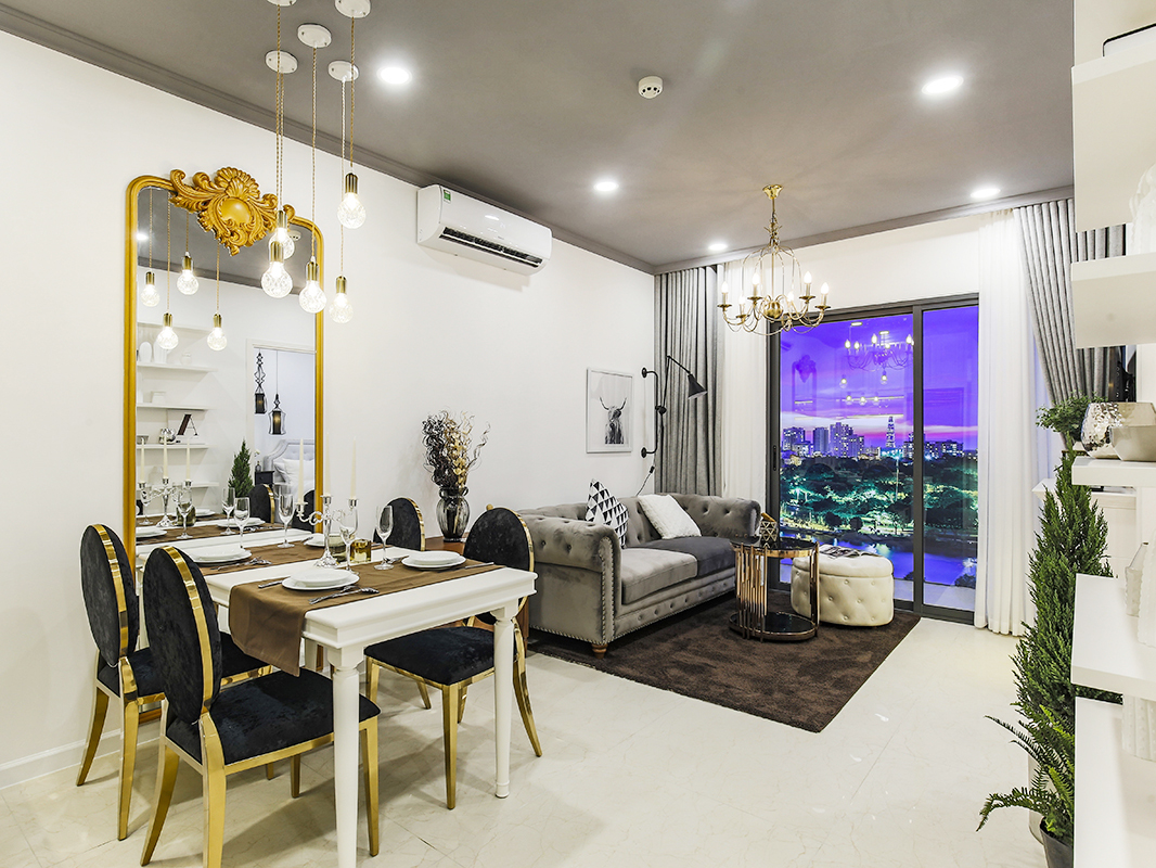 Thi công nội thất căn hộ chung cư Saigon South Residences 60m2