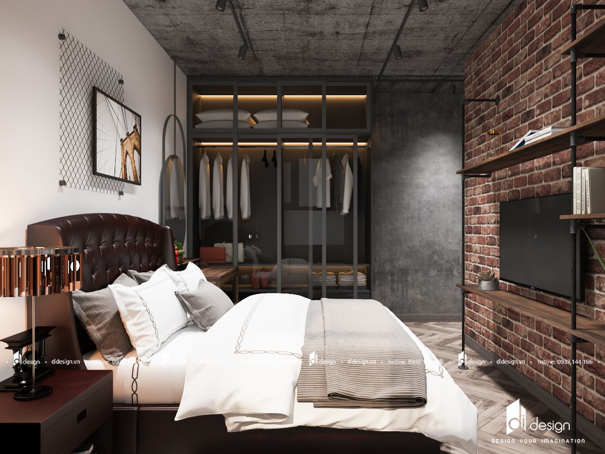 Thiết kế nội thất chung cư Safira Khang Điền 68m2 phong cách công nghiệp