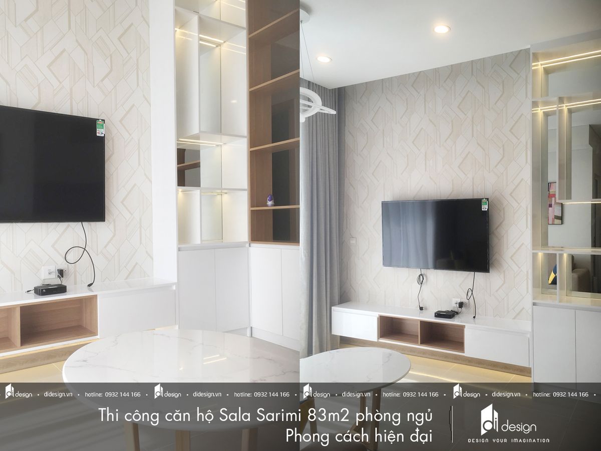 Thi công nội thất căn hộ chung cư Sala Sarimi 83m2