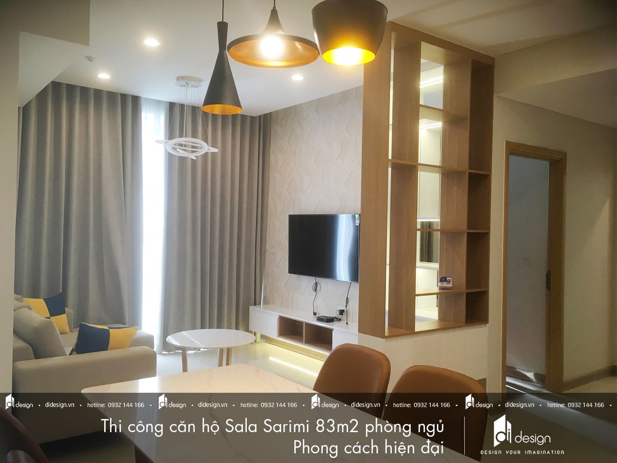 Thi công nội thất căn hộ chung cư Sala Sarimi 83m2