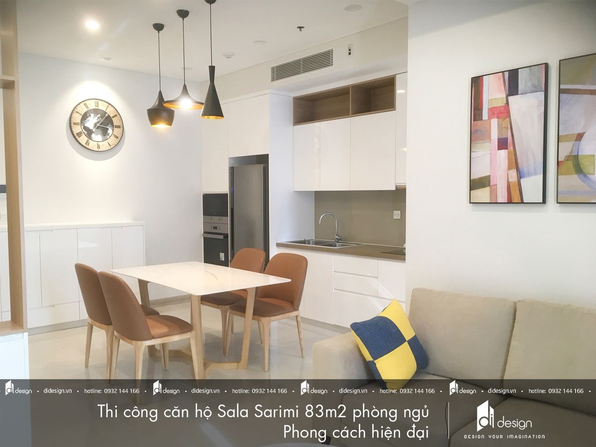 Thi công nội thất căn hộ chung cư Sala Sarimi 83m2