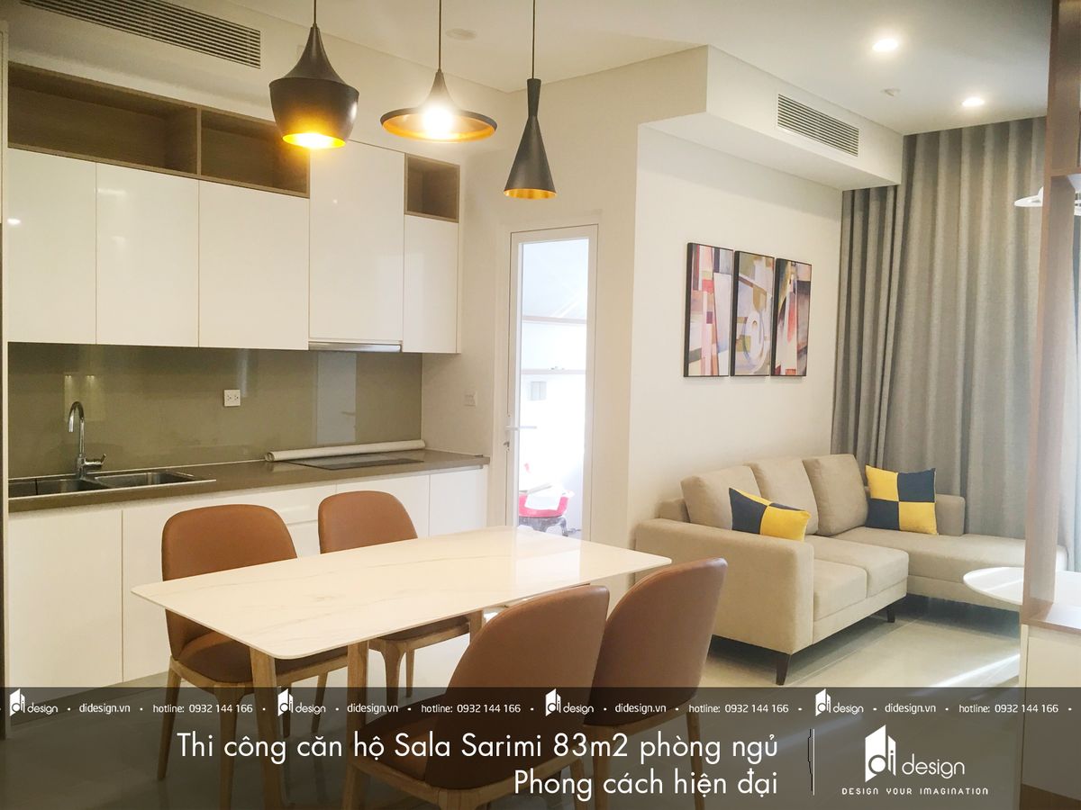 Thi công nội thất căn hộ chung cư Sala Sarimi 83m2