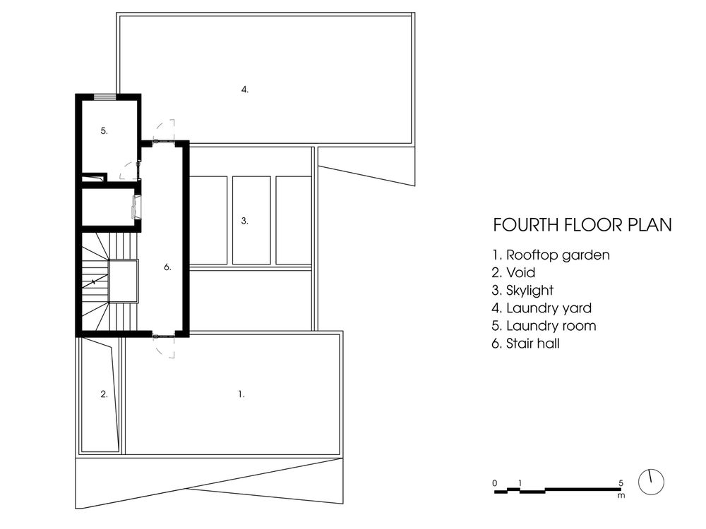 Bố trí mặt bằng thiết kế nội thất nhà phố 4 tầng - tầng bốn