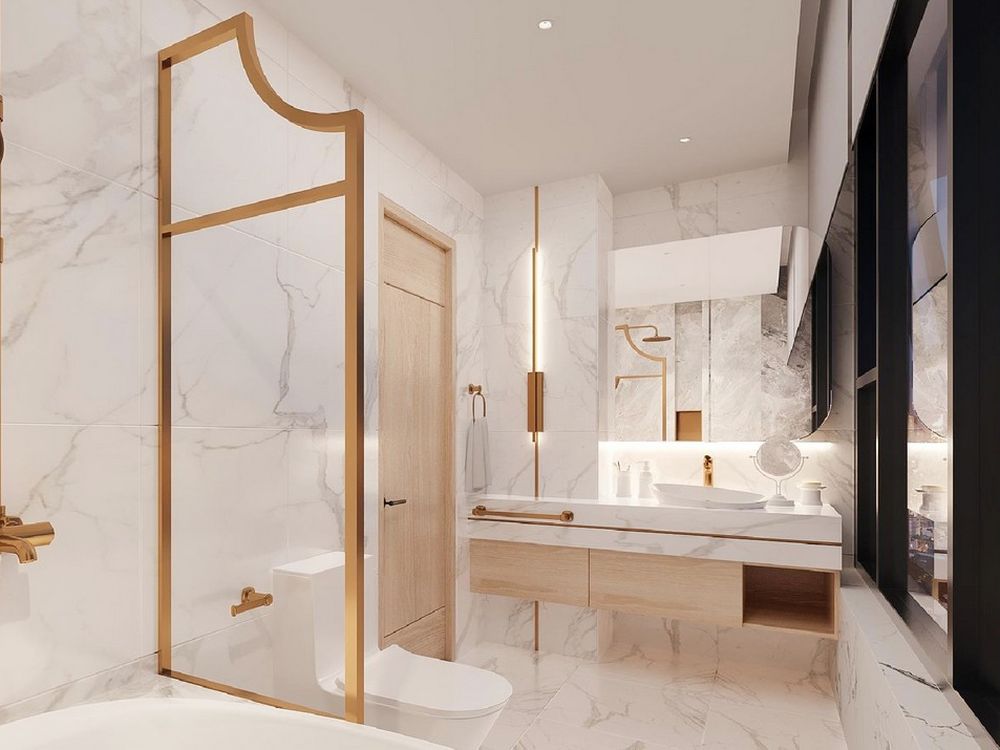 Nhà mẫu dự án căn hộ chung cư Stella Residence - phòng tắm