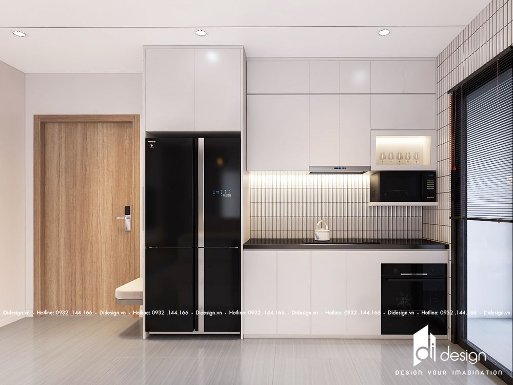 Thiết kế căn hộ Zenity Capitaland 2 phòng ngủ - phòng bếp