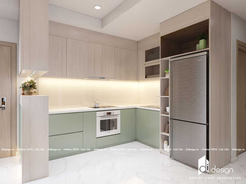 Thiết kế nội thất căn hộ Shizen Home đẹp tinh tế - phòng bếp
