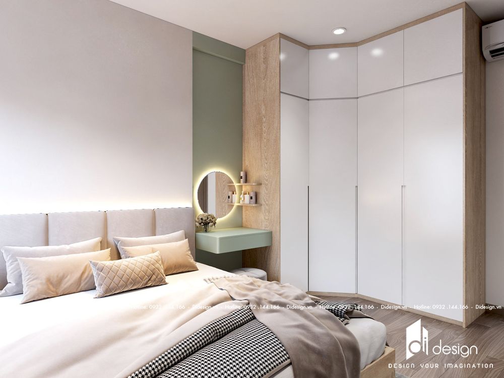 Thiết kế nội thất căn hộ Shizen Home đẹp tinh tế - phòng ngủ