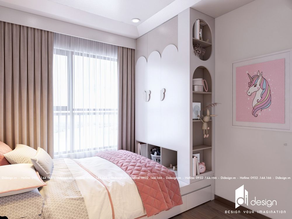 Thiết kế nội thất căn hộ Shizen Home đẹp tinh tế - phòng ngủ trẻ em
