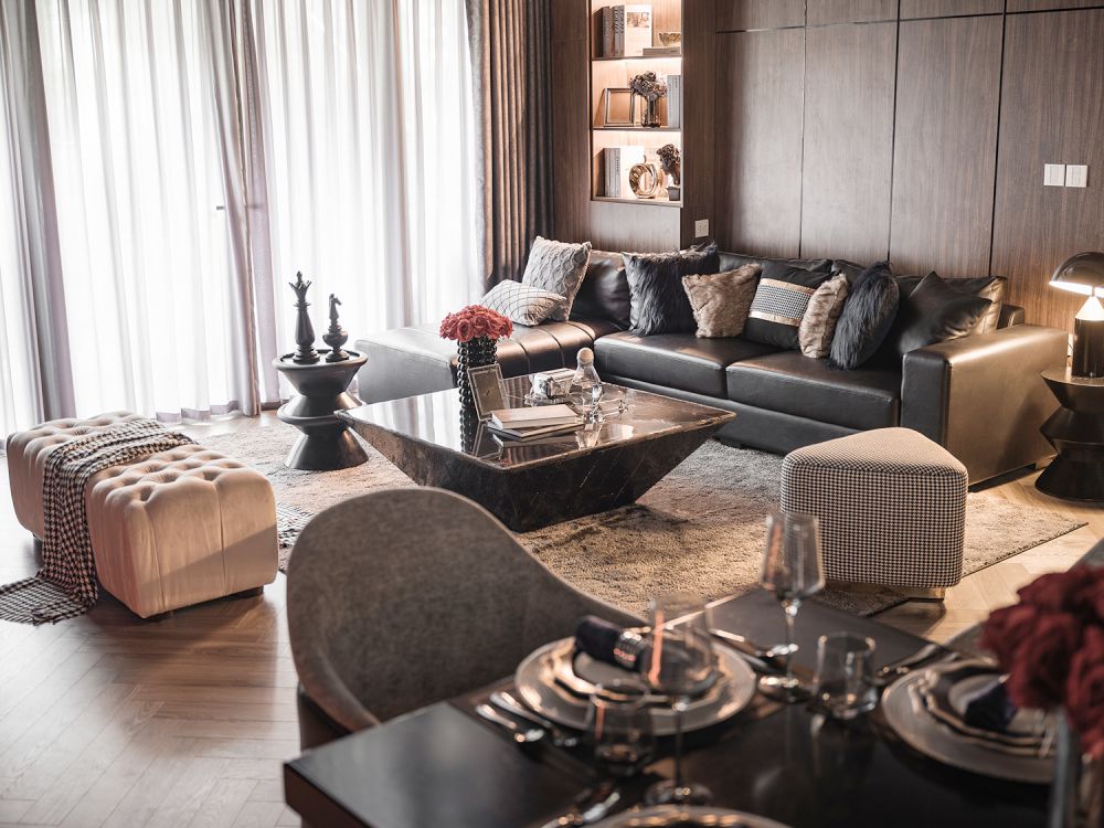 Thiết kế nội thất căn hộ The Ascentia Phú Mỹ Hưng - phòng khách