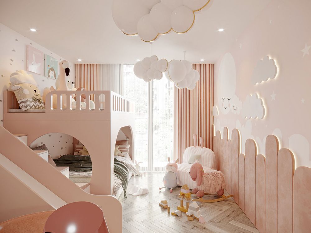 Thiết kế nội thất căn hộ The Ascentia Phú Mỹ Hưng - phòng ngủ trẻ em