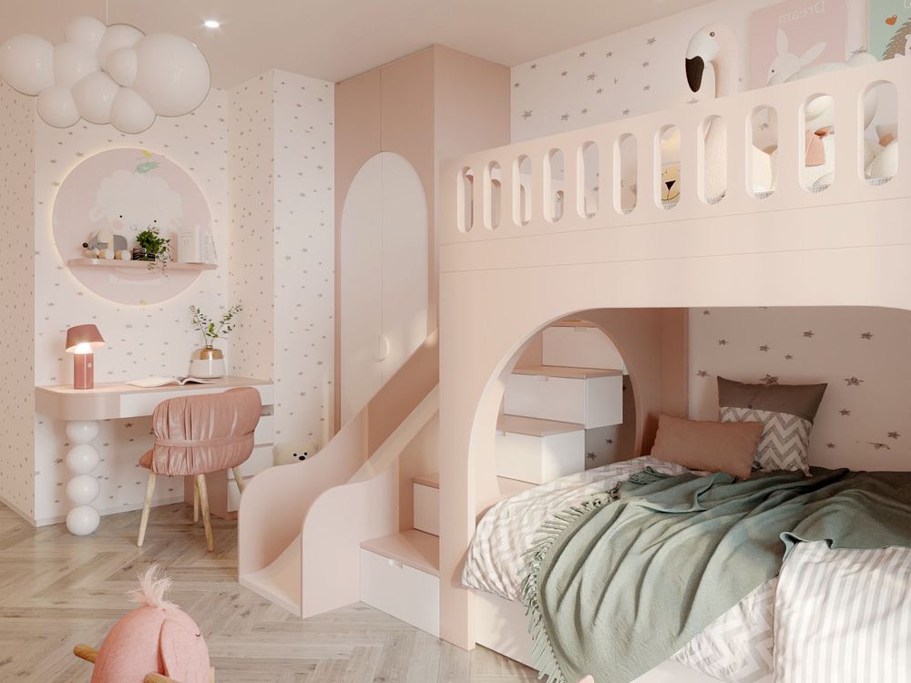 Thiết kế nội thất căn hộ The Ascentia Phú Mỹ Hưng - phòng ngủ trẻ em