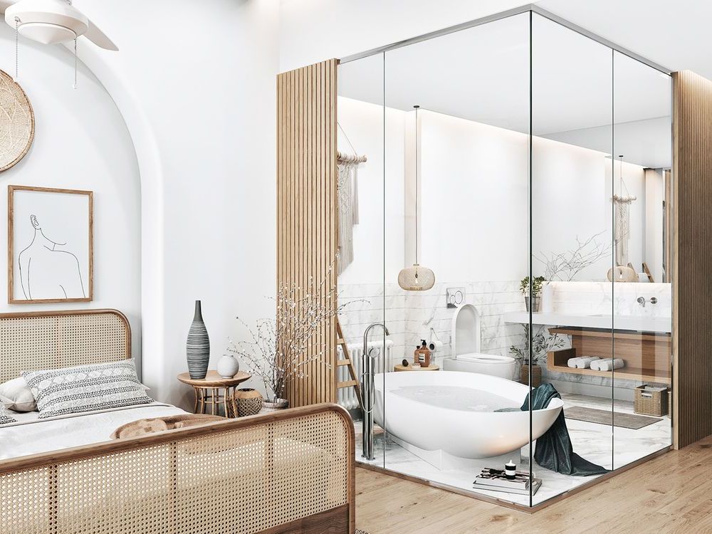 Tư vấn thiết kế căn hộ studio đẹp mộc mạc đầy thư giãn - phòng tắm wc