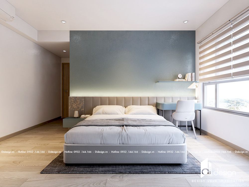 Thiết kế nội thất căn hộ 74m2 đẹp ấm cúng - phòng ngủ