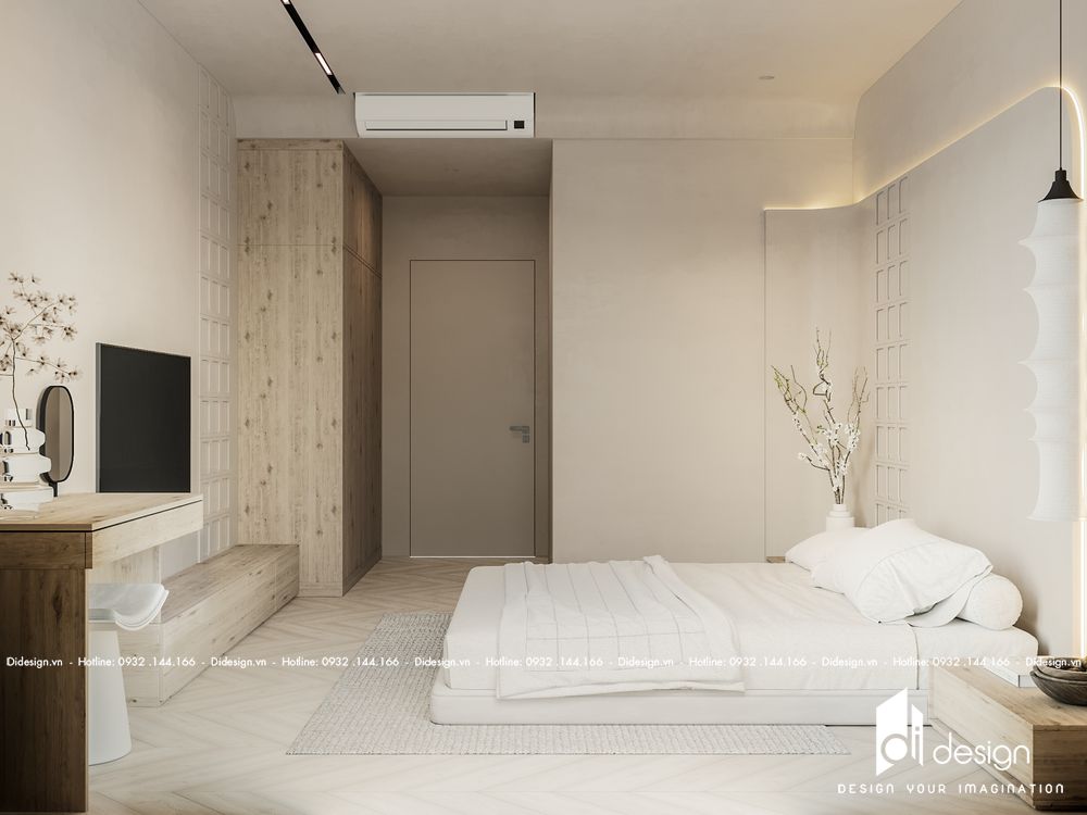 Thiết kế nội thất căn hộ Sunshine Sky City phong cách Nhật - phòng ngủ