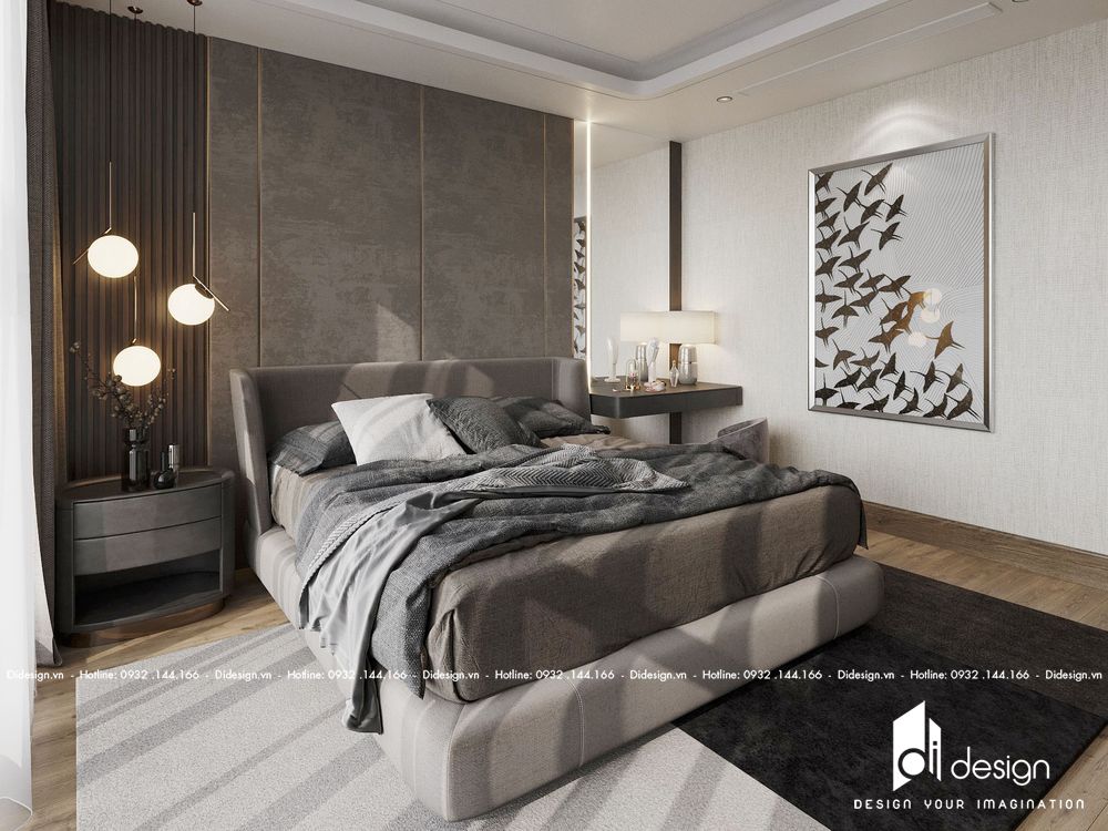 Thiết kế nội thất căn hộ The Horizon sang trọng - phòng ngủ