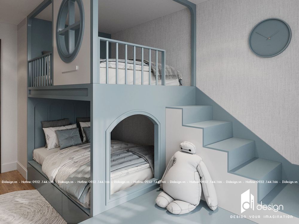 Thiết kế nội thất căn hộ The Horizon sang trọng - phòng ngủ trẻ em