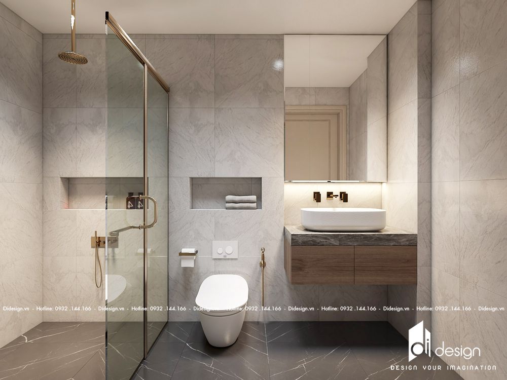 Thiết kế căn hộ Masteri Centre Point hoàn hảo - phòng tắm wc