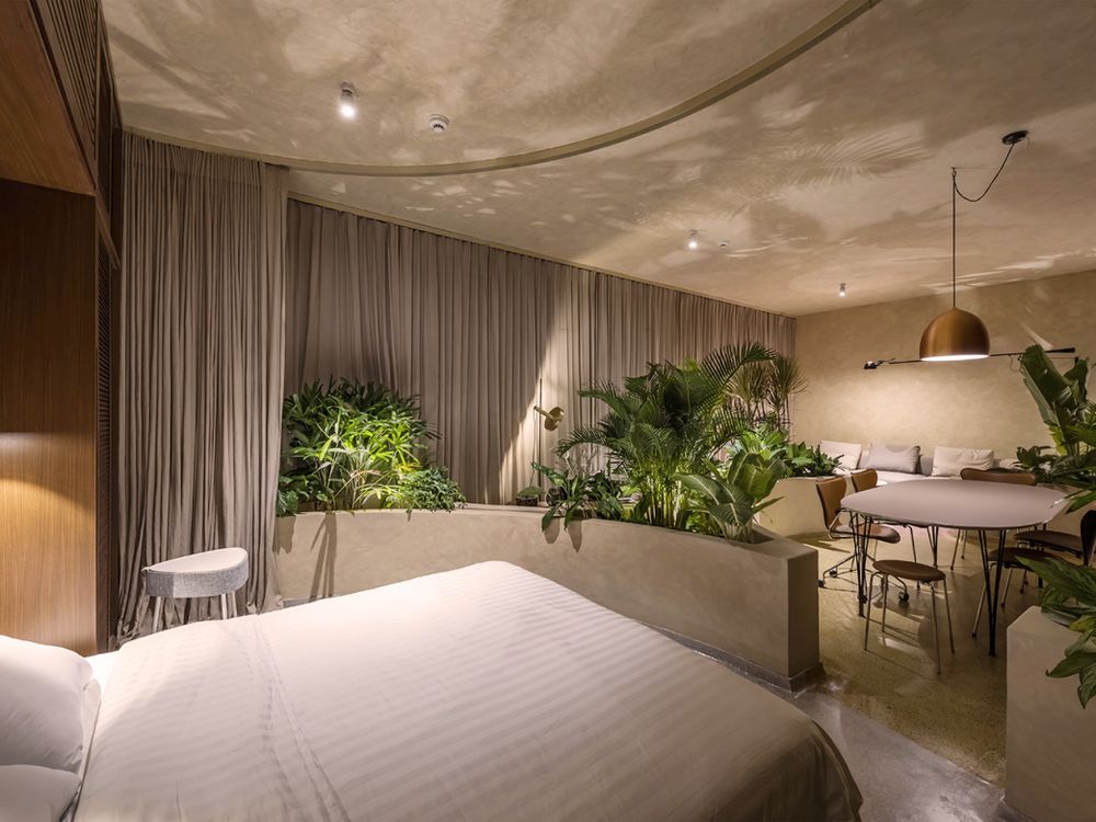 Thiết kế thi công căn hộ 86m2 phong cách nhiệt đới - phòng ngủ