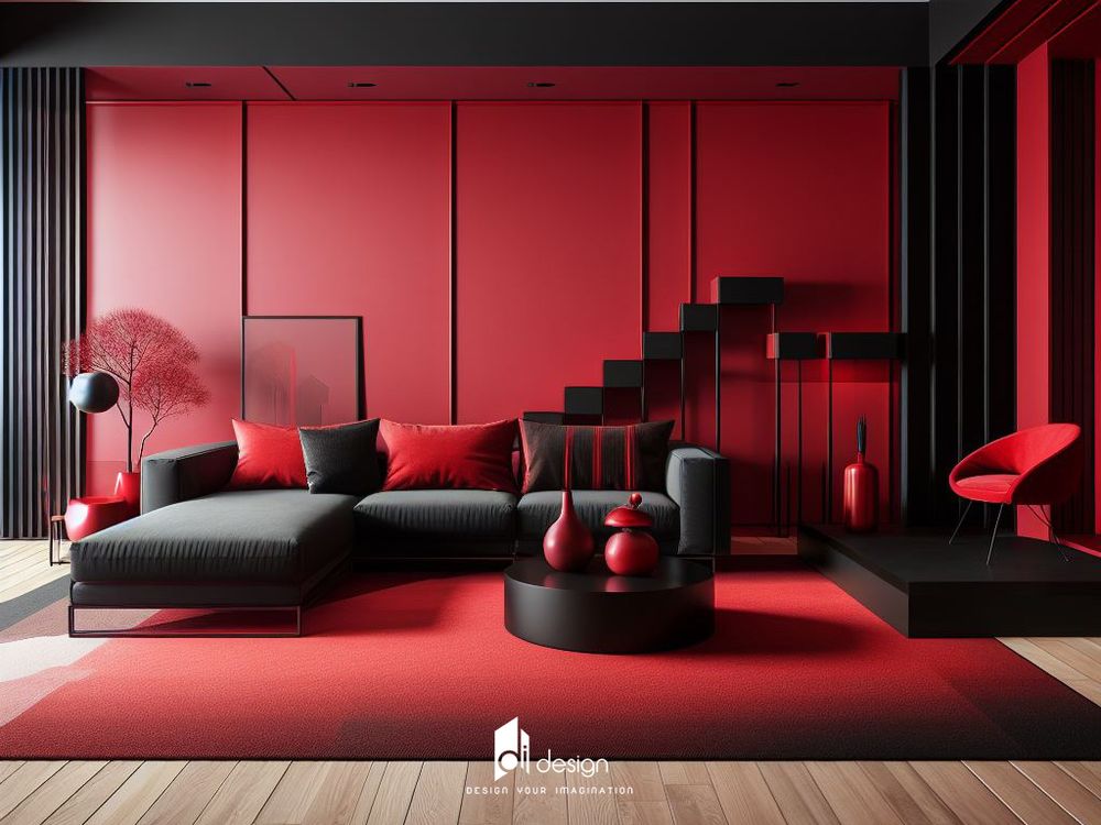 10 mẫu phòng khách màu đỏ đẹp và hợp phong thủy cho năm 2024