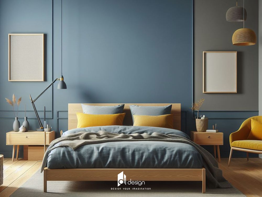 Cách trang trí phòng ngủ màu xanh dương