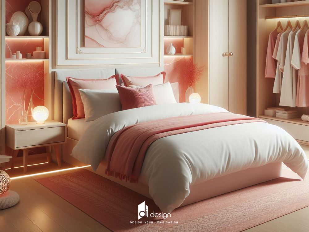 Decor phòng ngủ màu hồng 2024