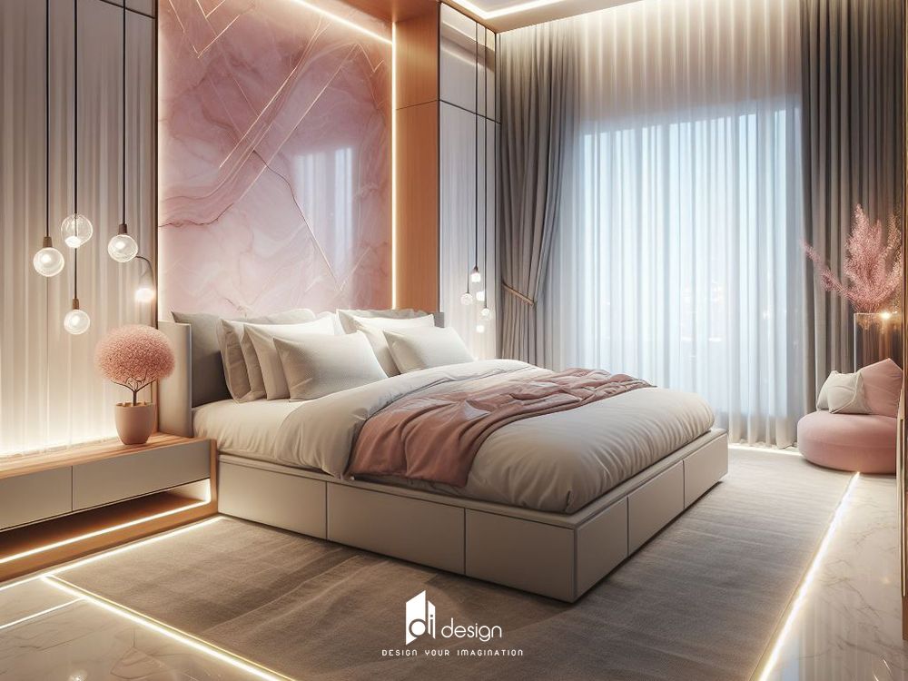 Decor phòng ngủ màu hồng 2024