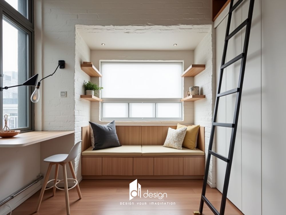 Thiết kế nội thất căn hộ chung cư 22m2 đủ tiện nghi Thiết kế nội thất căn hộ chung cư 22m2 đủ tiện nghi