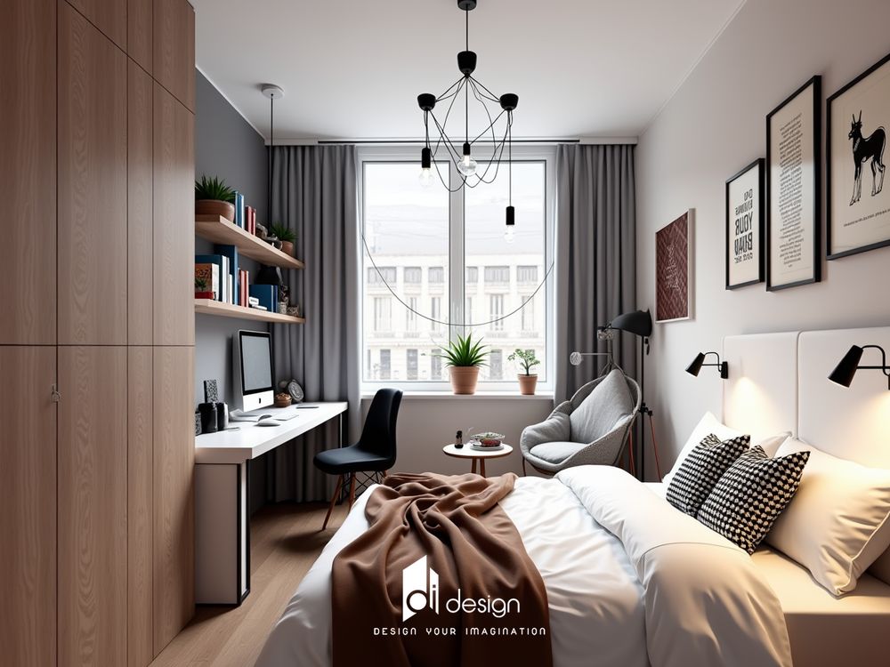Thiết kế nội thất căn hộ chung cư 40m2 đầy đủ chức năng Thiết kế nội thất căn hộ chung cư 40m2 đầy đủ chức năng