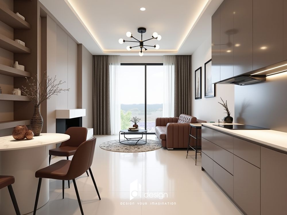 Thiết kế nội thất căn hộ chung cư 45m2 Safira Thiết kế nội thất căn hộ chung cư 45m2 Safira