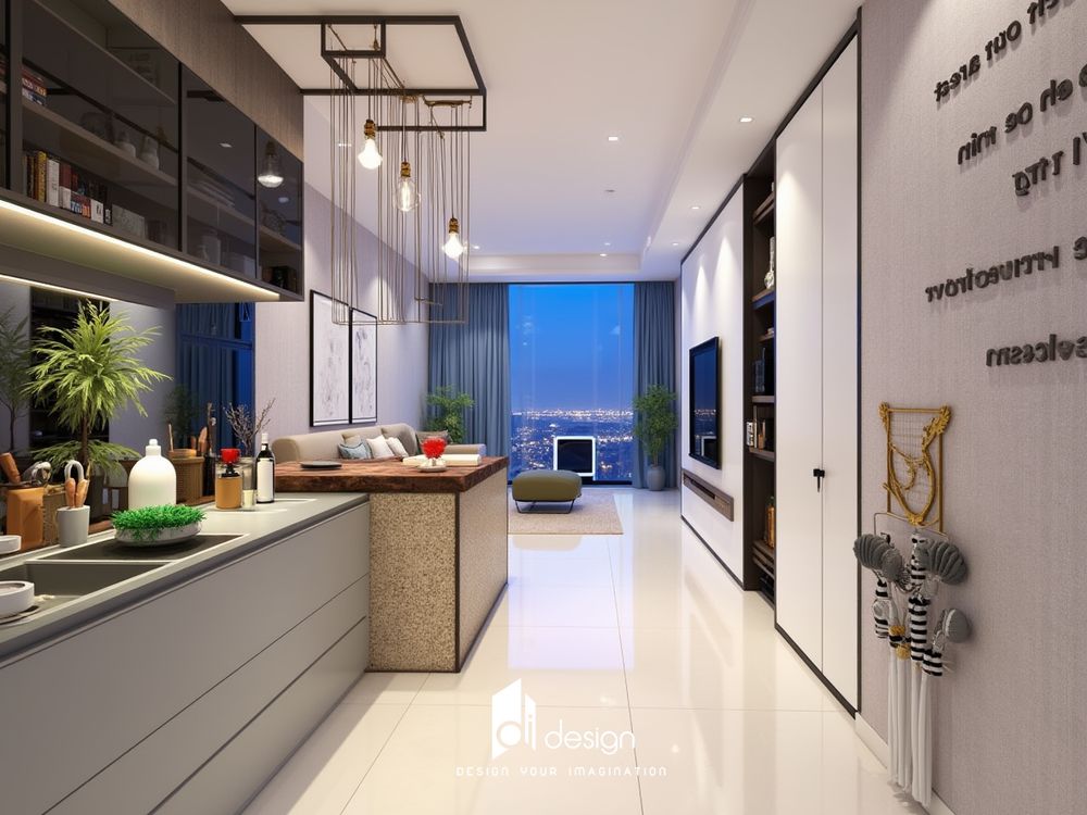 Thiết kế nội thất căn hộ chung cư 79m2 hiện đại và tiện nghi