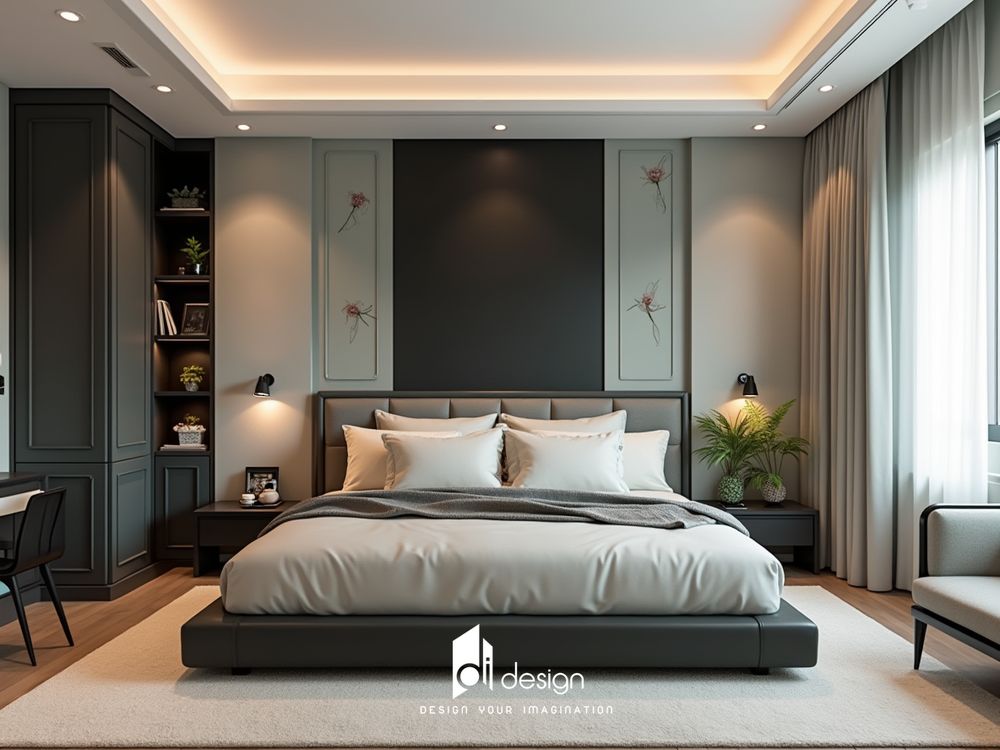 Thiết kế phòng ngủ màu đen đơn giản đẹp cá tính Thiết kế phòng ngủ màu đen đơn giản đẹp cá tính