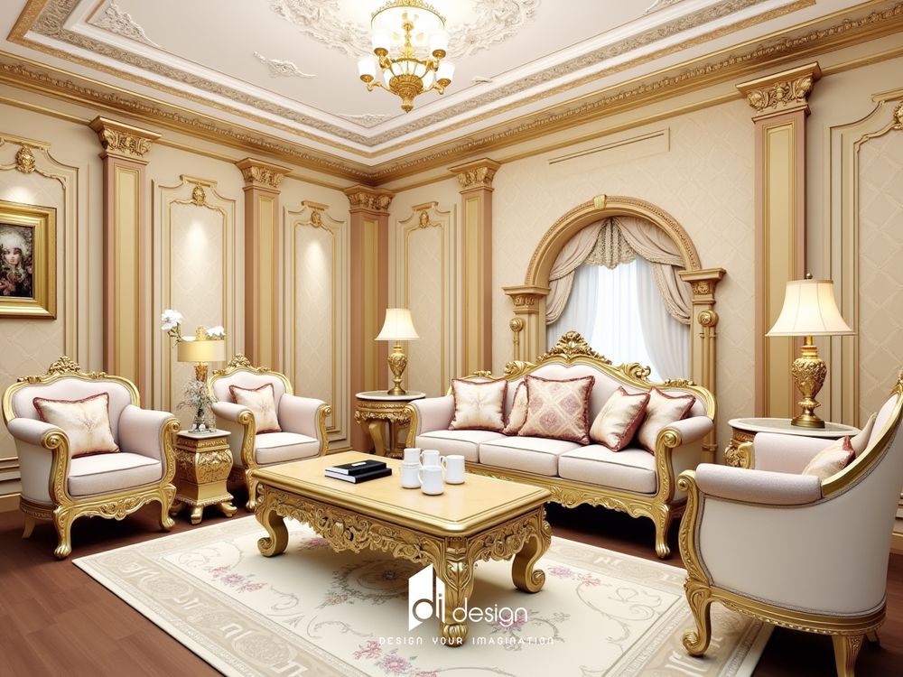 Thiết kế phòng khách cổ điển đẹp quyến rũ và sang trọng