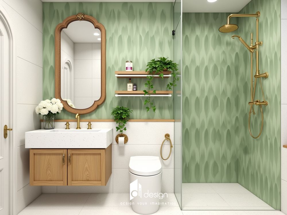 Thiết kế căn hộ 58m2 phong cách tân cổ điển Thiết kế căn hộ 58m2 phong cách tân cổ điển