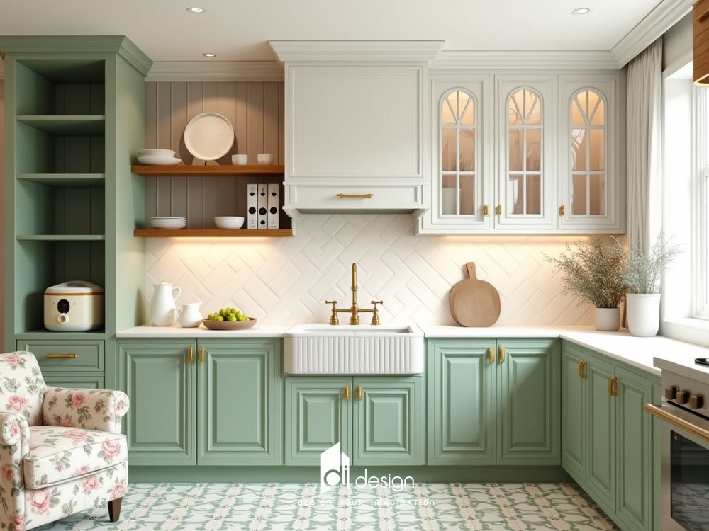 Thiết kế căn hộ 58m2 phong cách tân cổ điển Thiết kế căn hộ 58m2 phong cách tân cổ điển