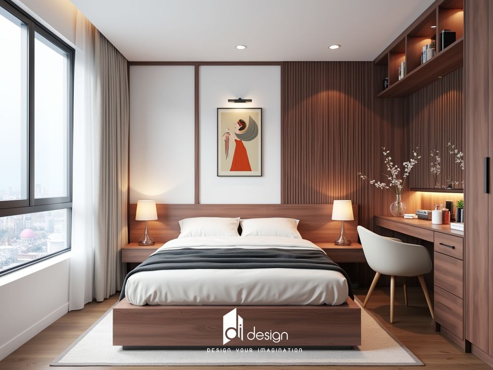 Thiết kế căn hộ 99m2 Diamond Altana Plus phong cách Nhật