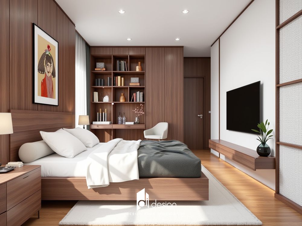 Thiết kế căn hộ 99m2 Diamond Altana Plus phong cách Nhật