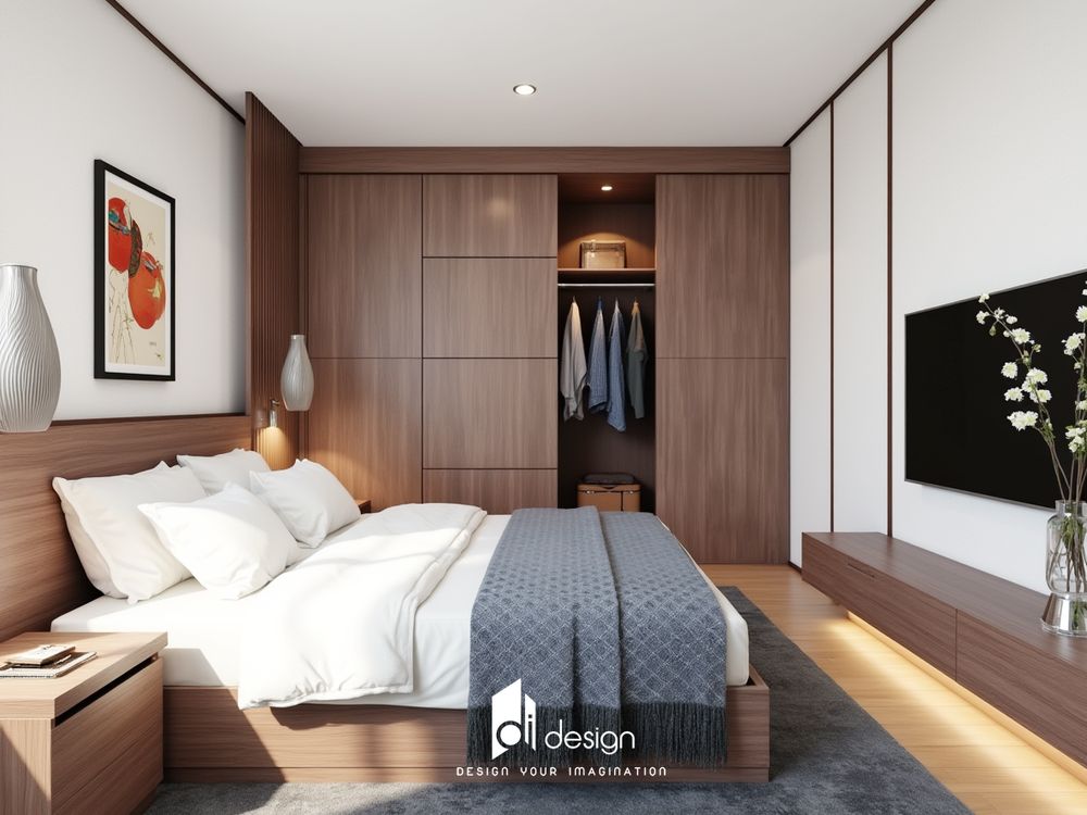 Thiết kế căn hộ 99m2 Diamond Altana Plus phong cách Nhật