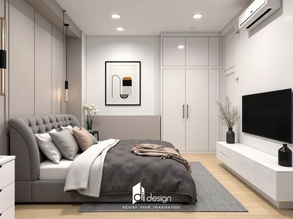 Thiết kế nội thất căn hộ 2 phòng ngủ đẹp hiện đại Thiết kế nội thất căn hộ 2 phòng ngủ đẹp hiện đại