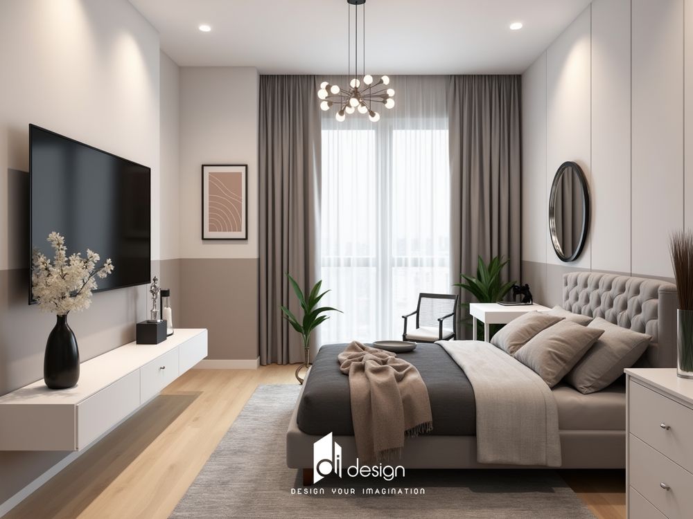 Thiết kế nội thất căn hộ 2 phòng ngủ đẹp hiện đại Thiết kế nội thất căn hộ 2 phòng ngủ đẹp hiện đại