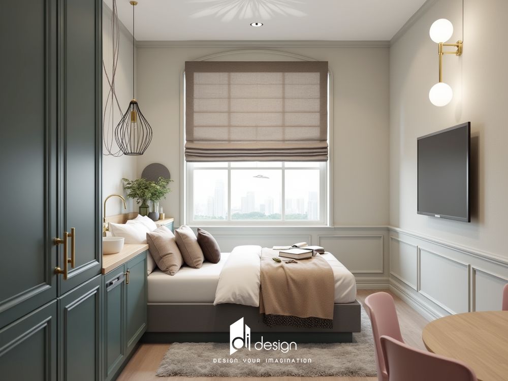 Thiết kế nội thất căn hộ chung cư 57m2 Thiết kế nội thất căn hộ chung cư 57m2