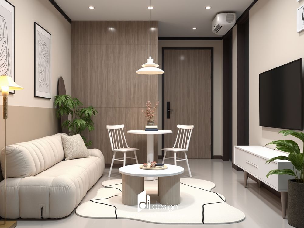 Thiết kế nội thất căn hộ chung cư 64m2 tối giản Thiết kế nội thất căn hộ chung cư 64m2 tối giản